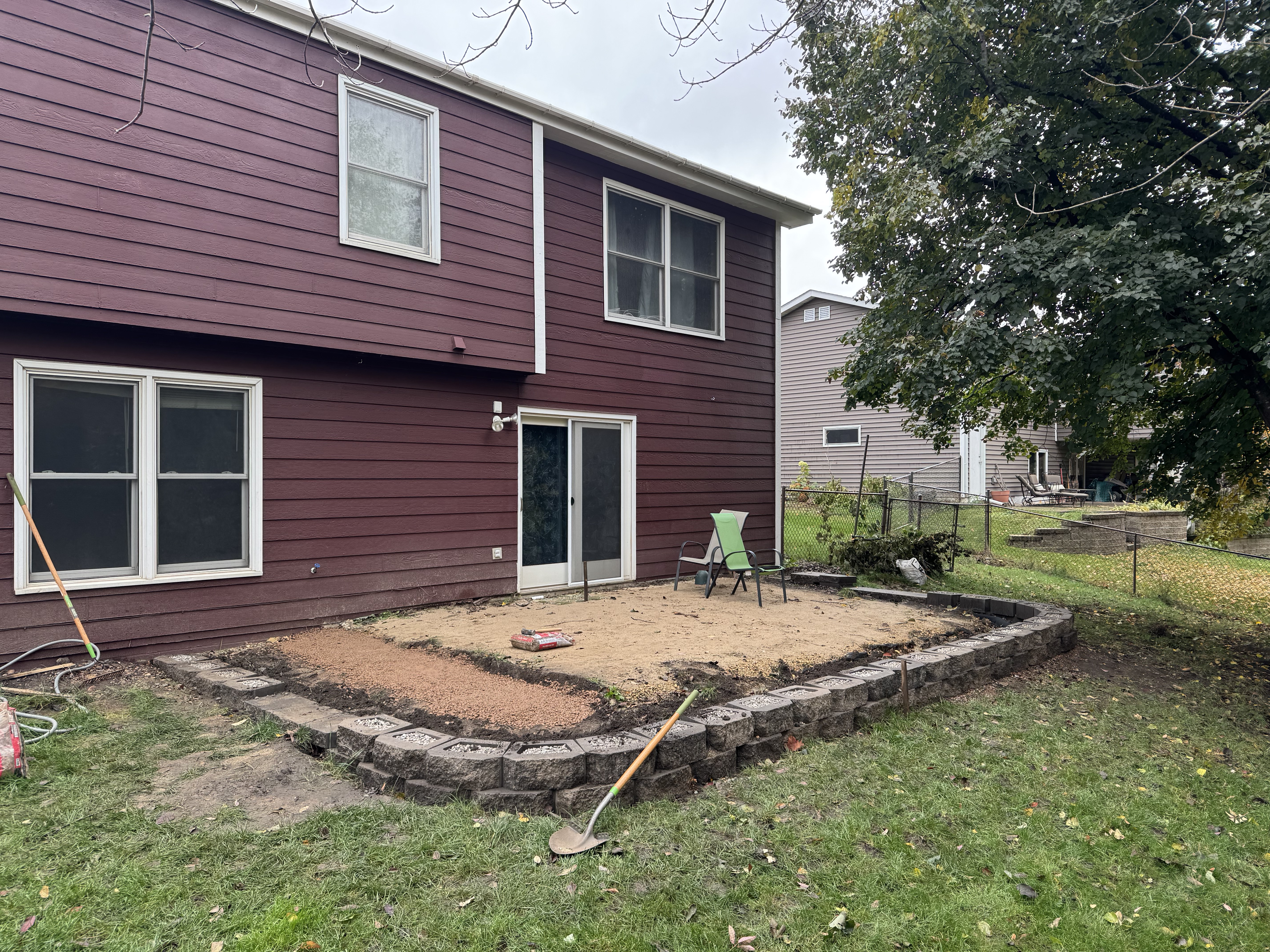 Obviously not done patio