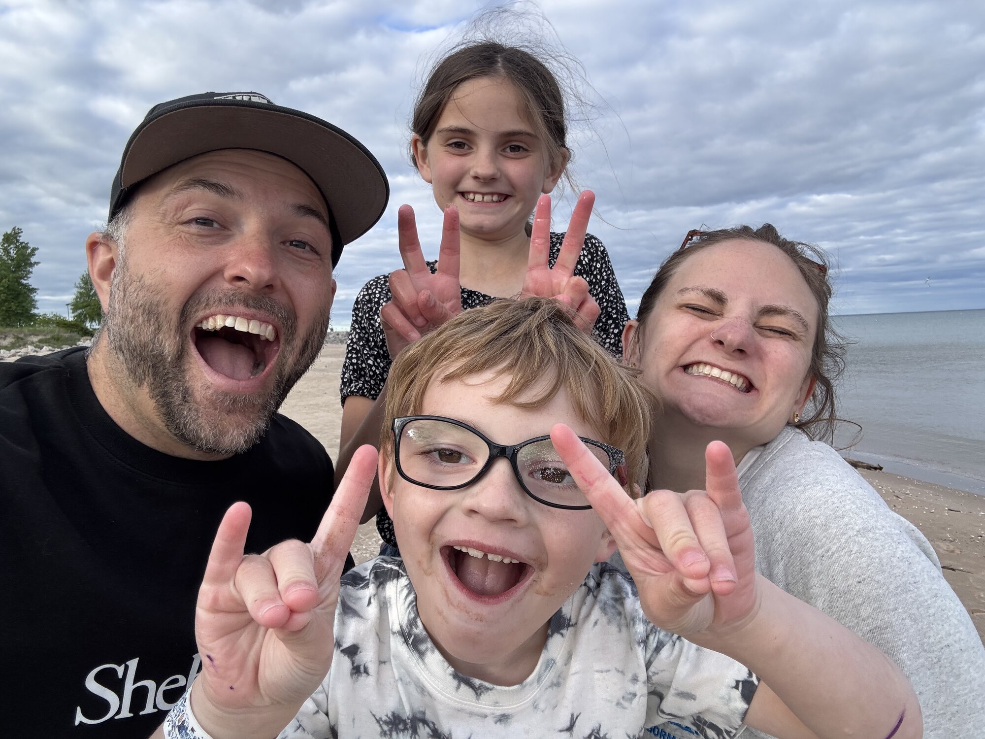 us on the beach