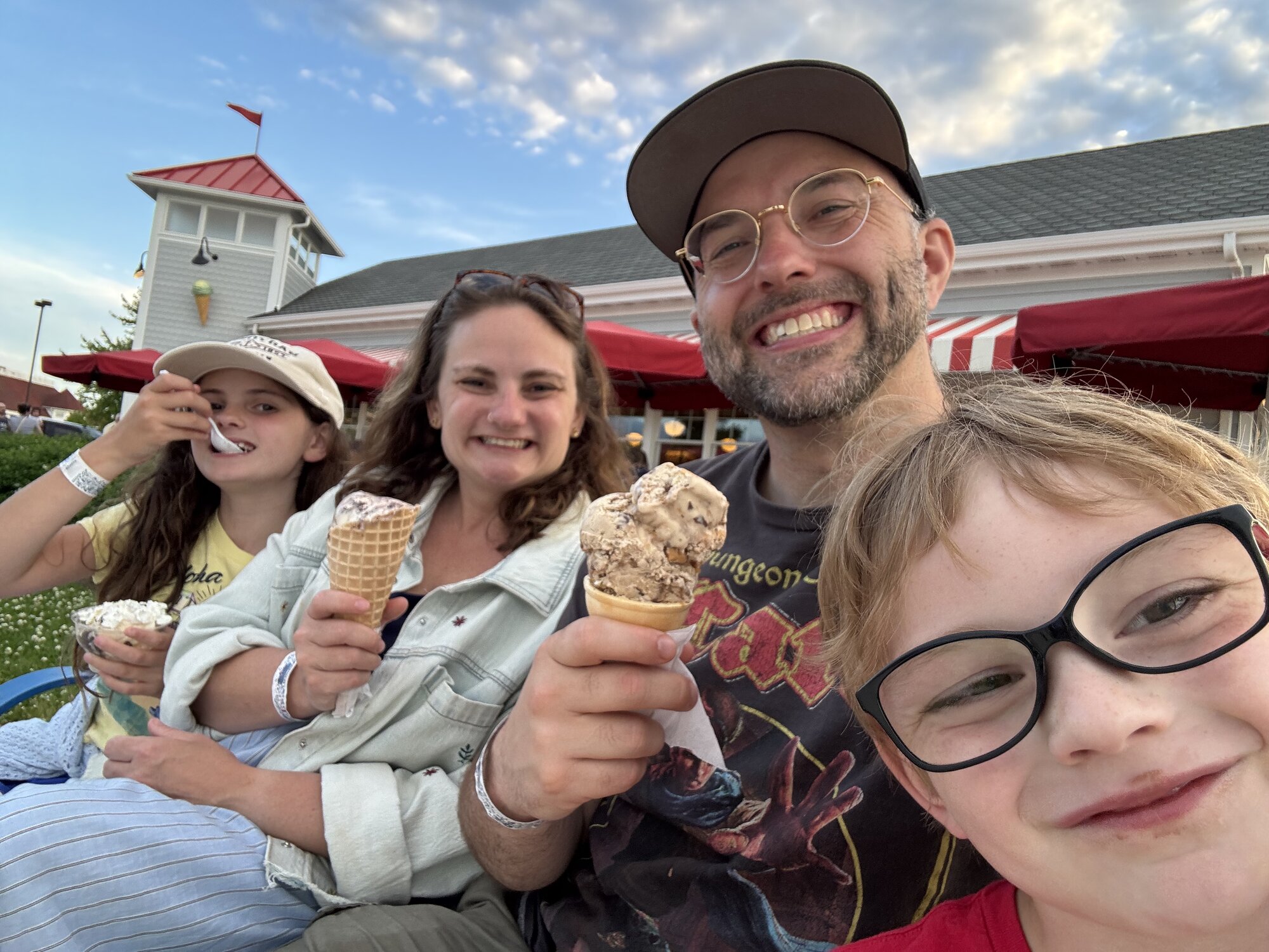 us eating ice cream